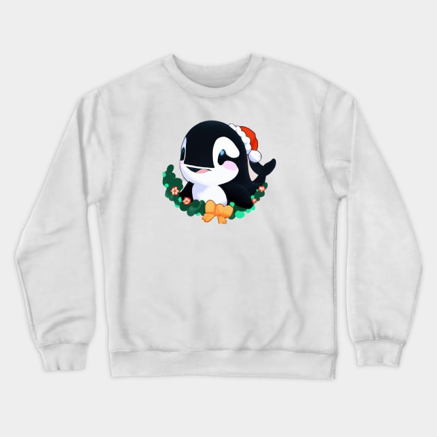 Cute Orca Drawing Crewneck Sweatshirt by Play Zoo